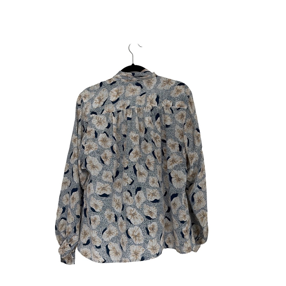 Vintage floral blouse with neck tie - Picture 2 of 5